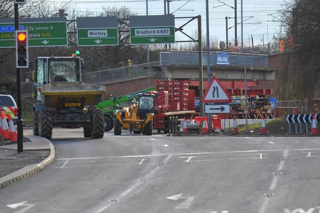 Leeds City Council confirmed on January 15 that the ageing Gerlderd Road footbridge, which took pedestrians over the Armley Gyratory, has been removed and replaced. Photo: Steve Riding.
