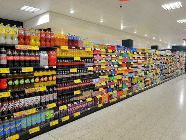 There is plenty of variety on the soft drinks aisle.