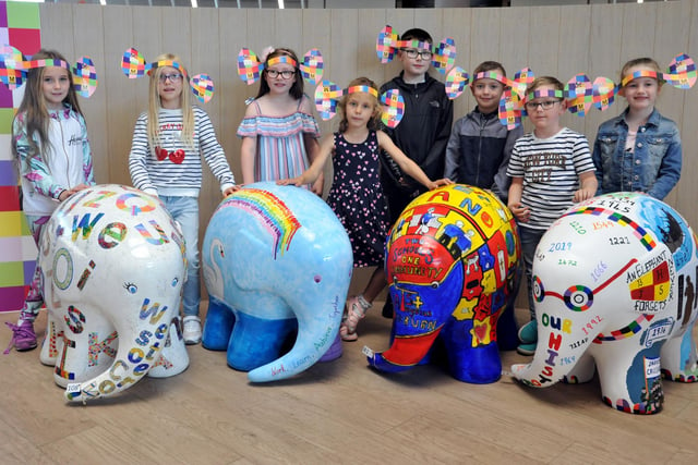 Pupils were pictured at the launch of the St Oswald's Hospice Elmer's Great North Parade, at The Word, South Shields, three years ago. Recognise anyone?