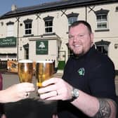 President of Garforth and District Lions, Mark Dobson (left) and Danny Wilson, steward at Garforth Country Club, gearing up for the beer festival in July.