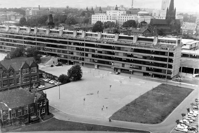 The vast campus of Leeds University in September 1971.