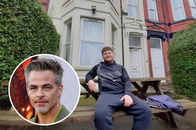 Wesley Richards outside the home he rents on 49 Brudenell Road, which used to house Hollywood actor Chris Pine. Photo: National World