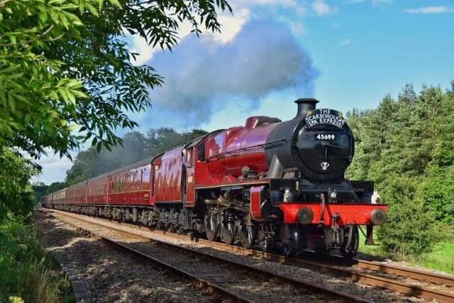 Making tracks for the seaside, the historic steam locomotive Galatea hauls the Scarborough Spa Express. Picture: RICHARD SUTCLIFFE