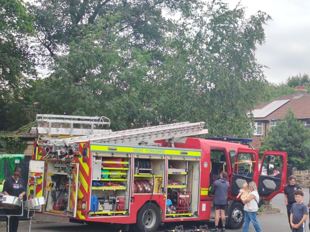 Local fire engine crew at HC-One’s Greenacres Summer Fayre event