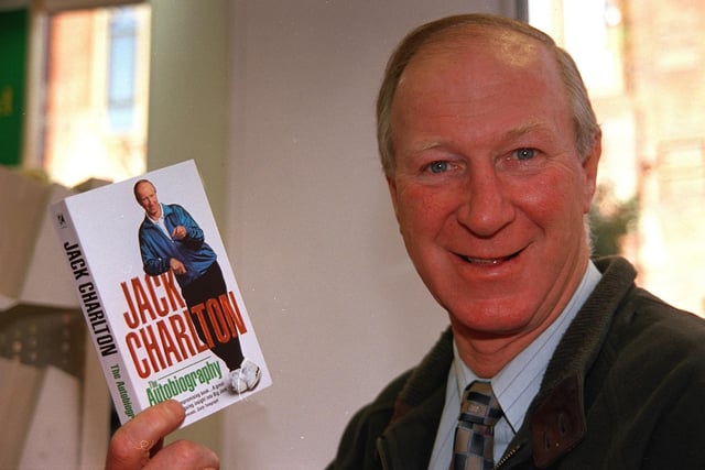 Leeds United legend Jack Charlton was on a visit to the city to promote his autobiography.