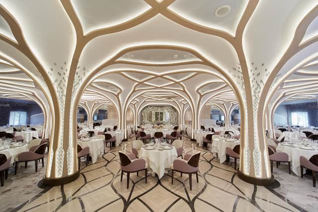 The beautifully ornate Compass Rose restaurant