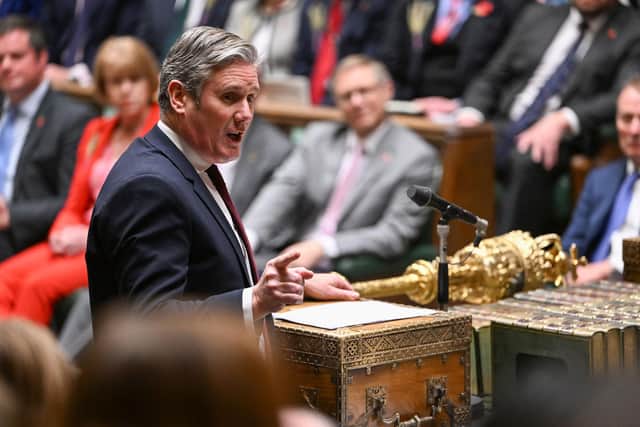 Keir Starmer opened PMQs with this question: “His home secretary says the asylum system is broken. Who broke it?”
