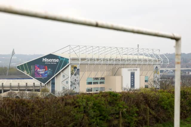 LEEDS, ENGLAND - APRIL 09: A general view outside the stadium prior to the Premier League match between Leeds United and Crystal Palace at Elland Road on April 09, 2023 in Leeds, England. (Photo by Matt McNulty/Getty Images)