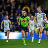 Rhinos winger Ash Handley almost scored a stunner against Warrington, racing 90 metres before being tackled just short by Matty Ashton. He later went off injured.