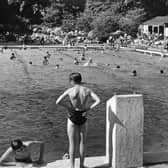 Roundhay Park open air swimming pool pictured in June 1953 PIC: YPN