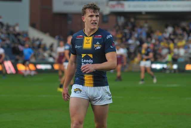 Fergus McCormack made an impressive Betfred Super League debut for Leeds Rhinos against Huddersfield Giants. Picture by Steve Riding.
