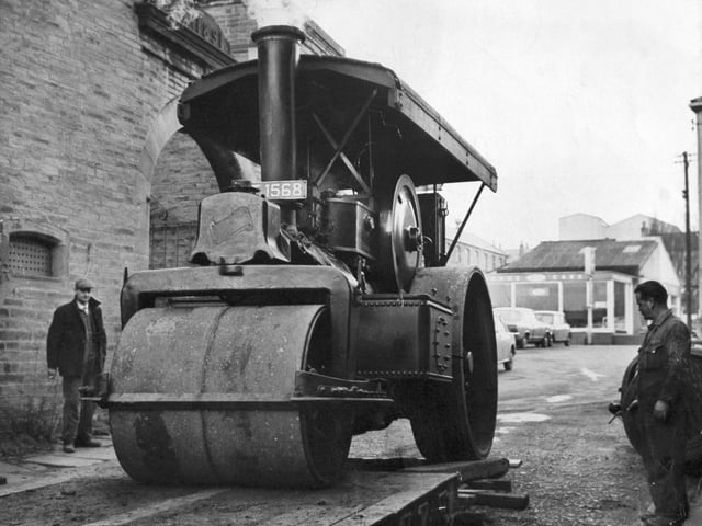This 47-year-old steam roller left its home in an undignified manner in February 1970. It was loaded onto a transporter which will take it to a life of retirement in Belper, Derbyshire. Spenborough councillors had had many arguments as to whether they should sell their roller or keep it in the borough as a museum piece. In the end it was decided to sell the 12 ton roller, built in Leeds, to an enthusiast for £550. "I feel sickened. It is like losing an old friend," reflected Jim Smith who has driven the steam roller for the last 10 years as he drove it on to the transporter.