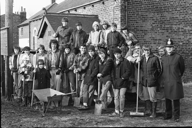 A clean up was underway after Ossett School was ravaged by fire in January 1981.