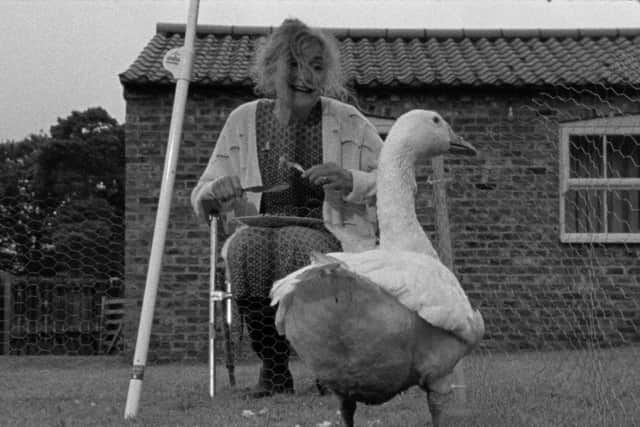 A film still from Mother Goose, starring Sophie Thompson.