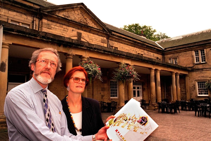 Plans were unveiled to redevelop the courtyard at Harewood House. Pictured is Harewood House Trust director Terry Suthers with head of marketing Jean Hunter.