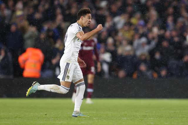FAVOURITE: Leeds United striker Rodrigo to score first in Sunday's massive clash against West Ham United at the London Stadium, fresh from also netting in January's 2-2 draw against the Irons at Elland Road, above. Photo by George Wood/Getty Images.