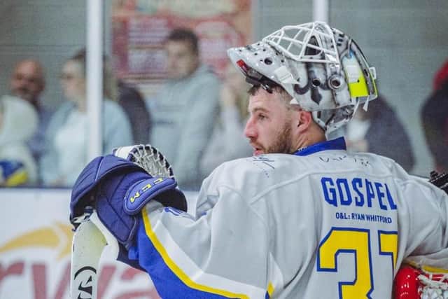 GOOD VIBE: Leeds Knights' goaltender, Sam Gospel. Picture: Jacob Lowe/Leeds Knights