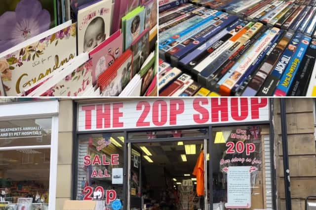 The 20P Shop, in Kirkgate, Otley, where every item on sale is just 20 pence.