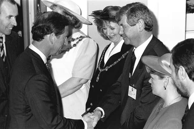 Prince Charles visits Mansfield in 1994