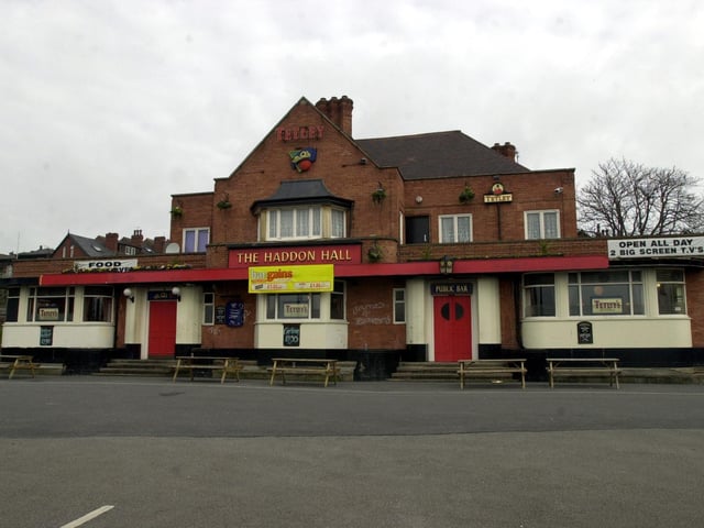 The Haddon Hall on Bankfield Road pictured in March 2002. The inside featured in a couple of episodes of the Beiderbeck Tapes in the mid-1980s starring James Bowlam and Barbara Flynn. Was later converted to a Costcutter store and Indian buffet bar.