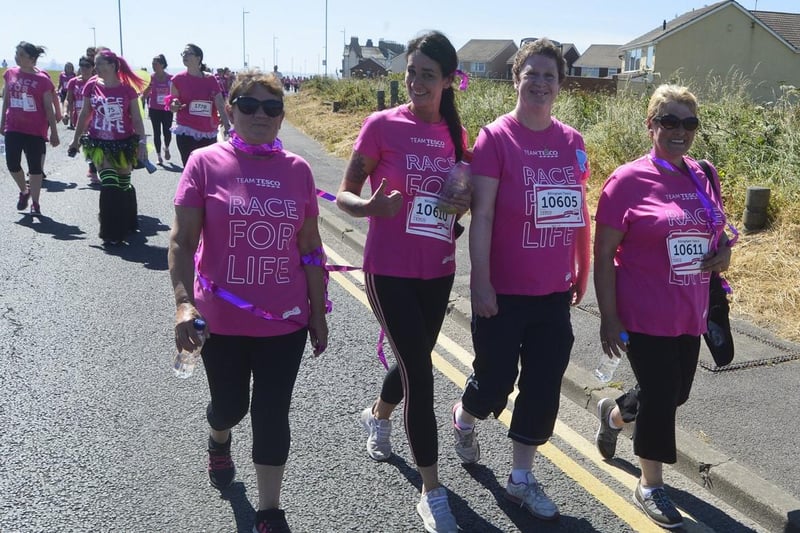 The 'Race for Life' event under way at Seaton Carew 3 years ago.
