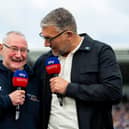 Barrie McDermott, right, with Geoff Burrow in 2024. Picture by Allan McKenzie/SWpix.com.