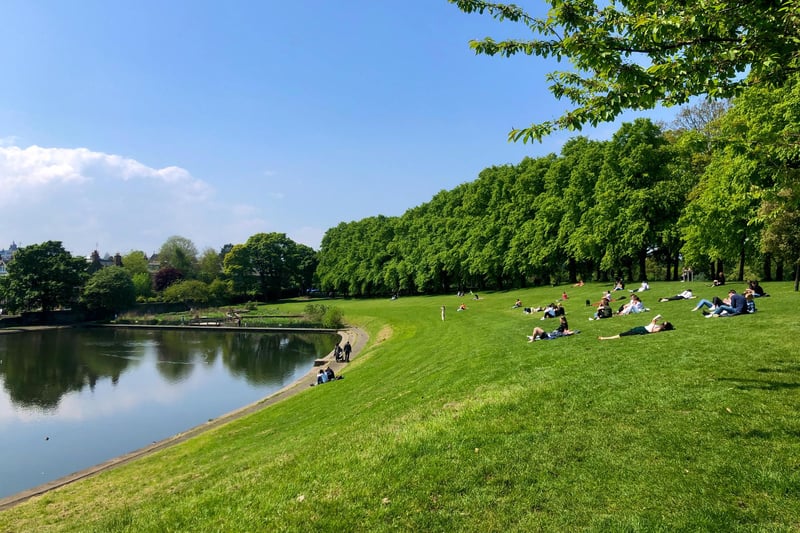 Inverleith Park in Edinburgh was a busy spot for sunbathers and those enjoying out the warmer weather in the city this weekend.