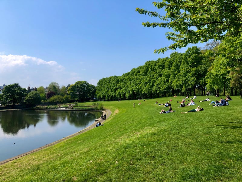 Inverleith Park in Edinburgh was a busy spot for sunbathers and those enjoying out the warmer weather in the city this weekend.