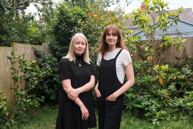Pictured are writer-photographer duo Laura McDonagh, left, and Jo Ritchie, right. There are now 37 profiles on their website, Projecting Grief.