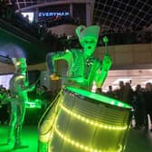 Performers at last year's edition of the Light Night Leeds festival in the Trinity shopping centre. Photo: Bruce Rollinson.