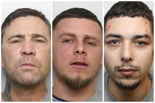 (L-R) Dean Smith, Fatmir Limani and Ramone Hazel were all given jail sentences this week.