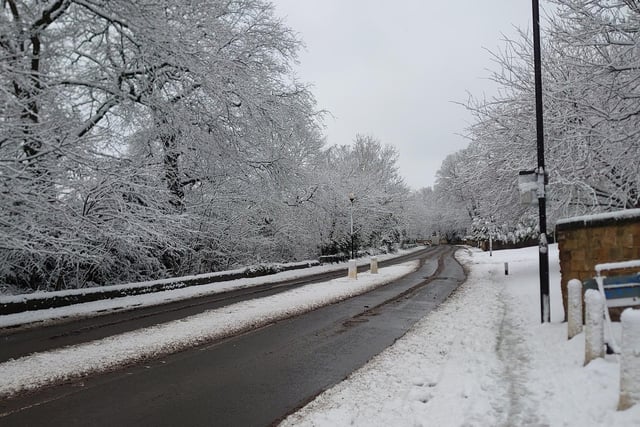 Wetherby Road in Leeds, pictured after heavy snowfall.