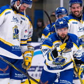 MAIN MAN: Owen Sobchak led the way for Leeds Knights with four goals in their 9-2 demolotion of Peterborough at home on Saturday. Picture: Charlotte Clarke/Knights Media.