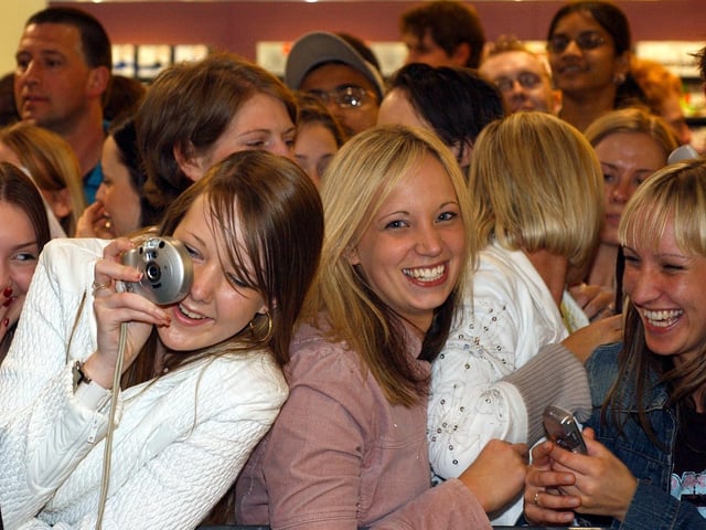 Pop star Peter Andre visited HMV on Lands Lane in the city centre to sign copies of his new single Insania in June 2004.