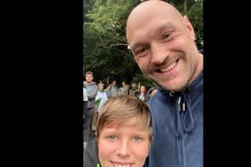 Tyson Fury: the Gypsy King showed his paternal side at Alton Towers, where he was amongst the first to experience the park's latest scare maze. Here he is graciously taking time out for a selfie with Harry, 11.