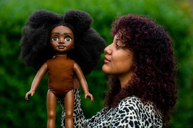 Olivia Thompson launched Akila Dolls after a childhood without any toys that looked like her. Photo: James Hardisty.