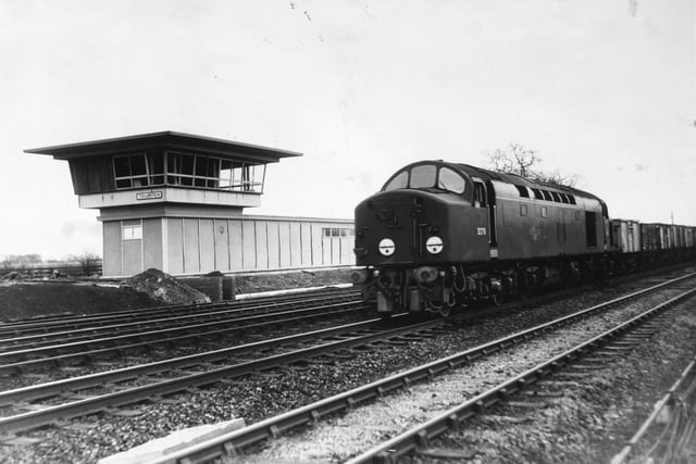 The new automatic signal box at Tollerton on the main line north from York, which was brought into operation in January 1961.