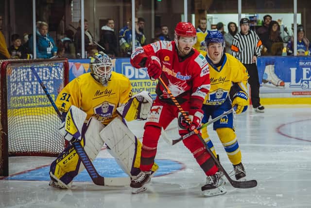 RUN-IN: The bigger threat to Leeds Knights' NIHL National title aspirations may come from Swindon Wildcats, who they face three more times during the 2023-24 regular season. Picture: Jacob Lowe/Knights Media.