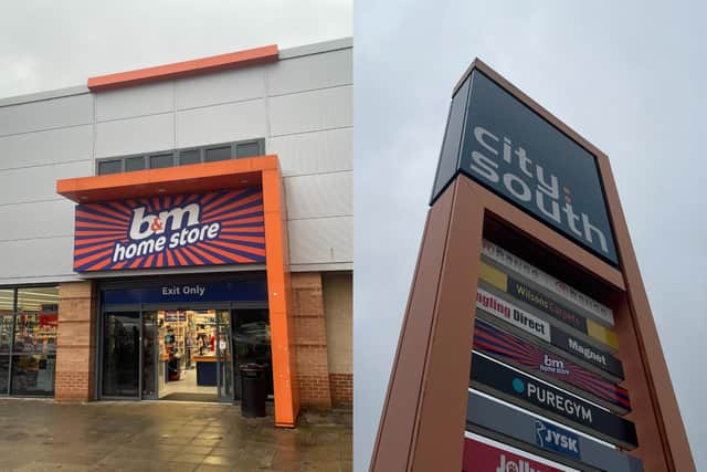 An armed robbery saw two masked men attack tills with a hammer at the B&M store on the City South Retail Park, in Tulip Street, Hunslet, Leeds, on December 6.
