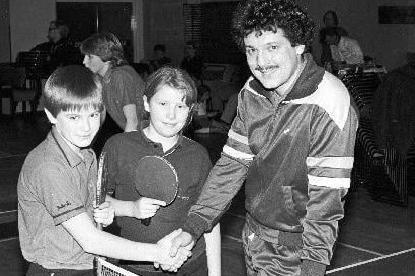 Table tennis players at Kettlethorpe Community Centre.