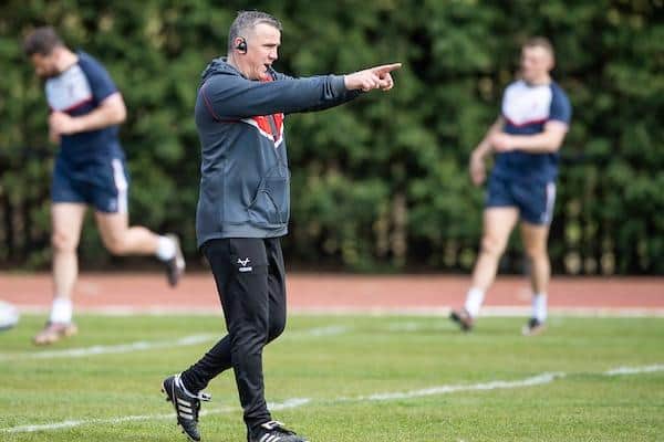 Tigers coach Andy Last on England duty last week. Picture by Allan McKenzie/SWpix.com.