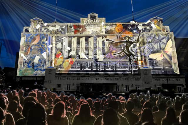 The BookBinder, the centre piece of the Markel sponsored Station Zone for Light Night 2024