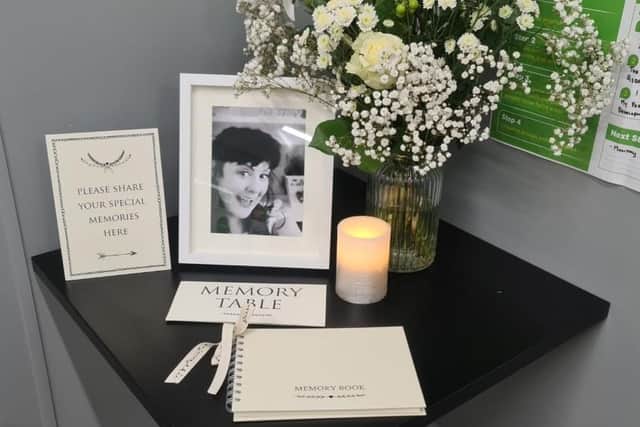 A condolence book has been left at the Asda store in Beeston for customers to leave tributes to Sharon Barrell