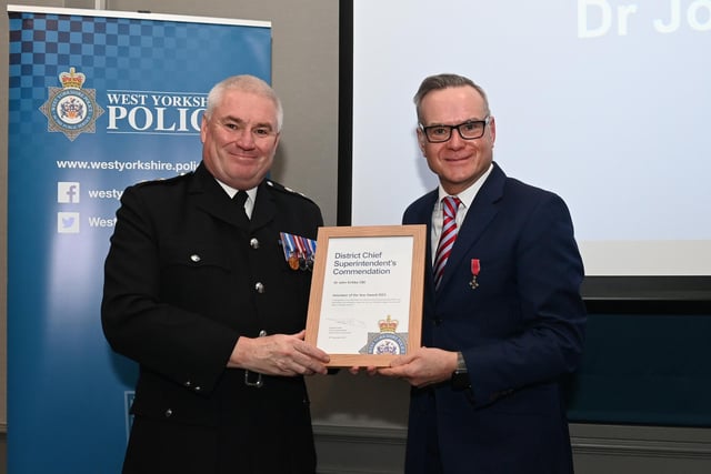 Police chaplain Dr John Kirkby CBE, founder of Christians Against Poverty, won the Volunteer of the Year Award. Dr Kirkby is a vital shoulder to cry on for officers and key to their welfare and support.