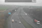 The A1M near junction 45, Leeds, where the crash took place (Photo: motorwaycameras.co.uk)