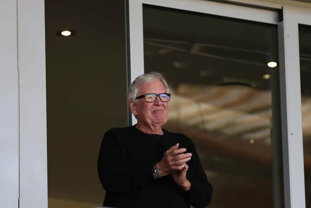 BOURNEMOUTH, ENGLAND - OCTOBER 08: American businessman, Bill Foley looks on prior to the Premier League match between AFC Bournemouth and Leicester City at Vitality Stadium on October 08, 2022 in Bournemouth, England. (Photo by Ryan Pierse/Getty Images)