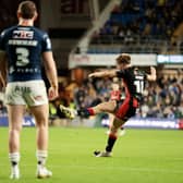 Ewan Irwin's penalty goal ended Leeds Rhinos' season and sent Warrington Wolves to Old Trafford. Picture by John Clifton/SWpix.com.