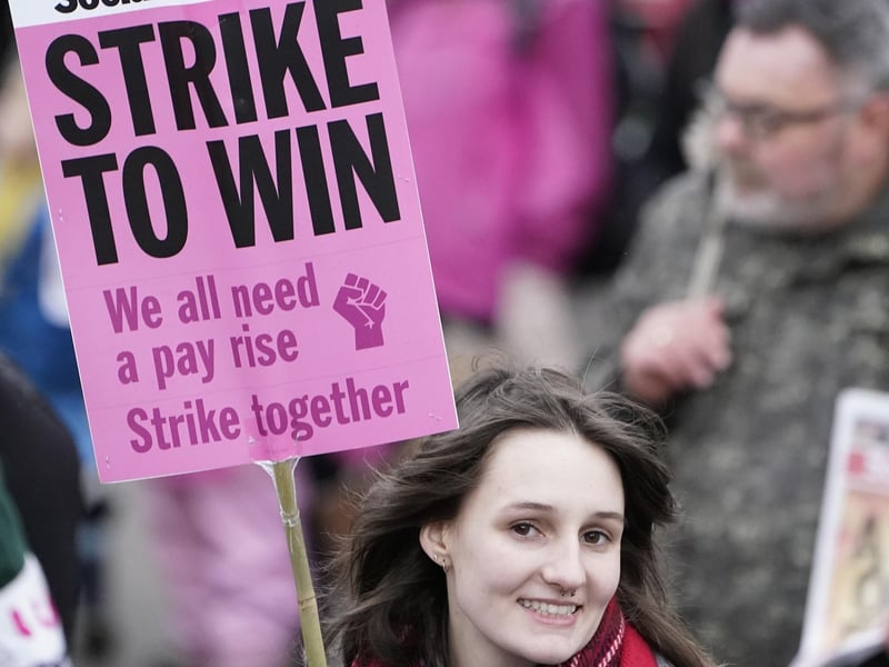 Representatives from a number of unions took place in today's strikes.