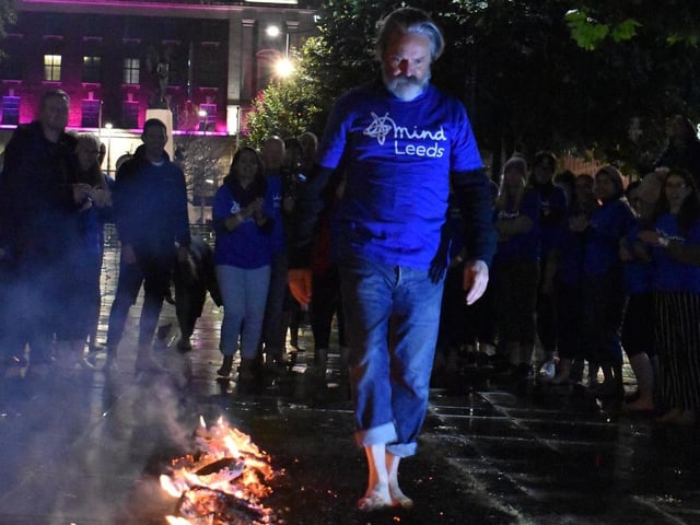 Dozens took on the challenge as music blasted out in Leeds city centre