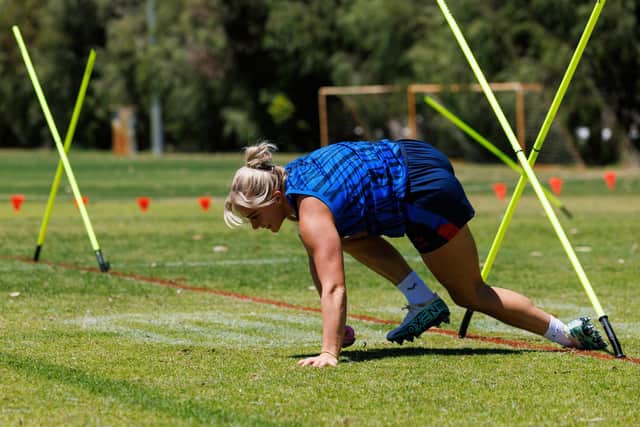 Lucy Murray, of Leeds Rhinos, has relished being able to train like a professional athlete during England's World Cup camp. Picture by Ramiro Larguia/SWpix.com.